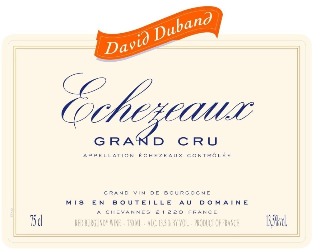 David Duband Echezeaux 2010 Front Label