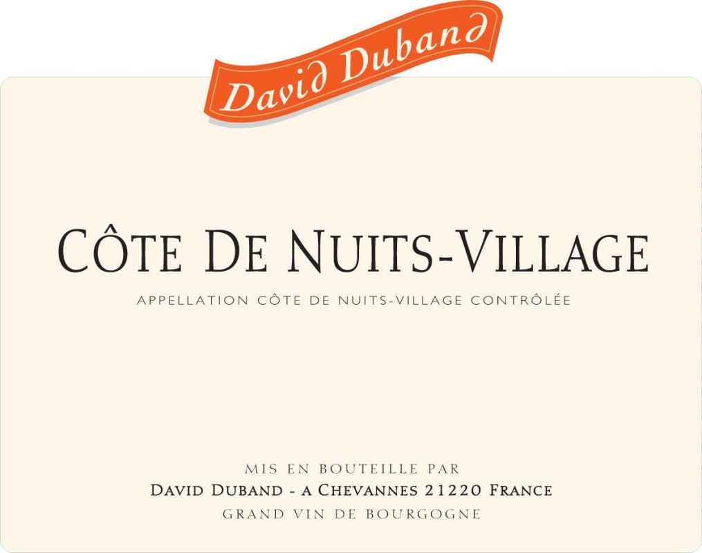 David Duband Cote de Nuits-Village 2011 Front Label