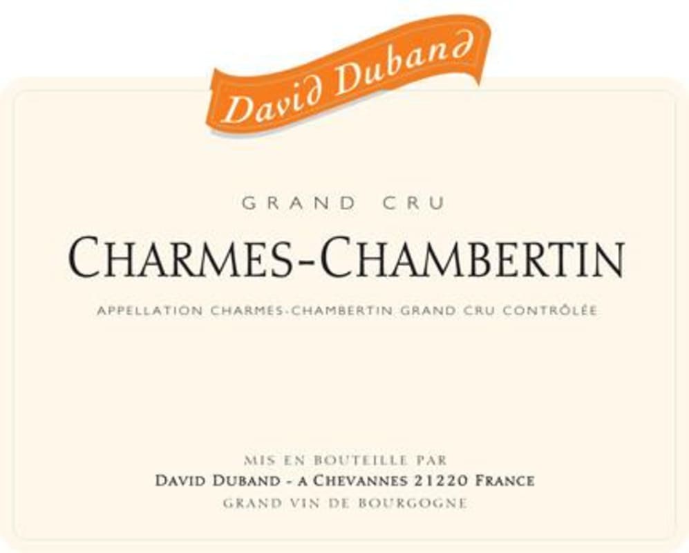 David Duband Charmes-Chambertin Grand Cru 2008 Front Label