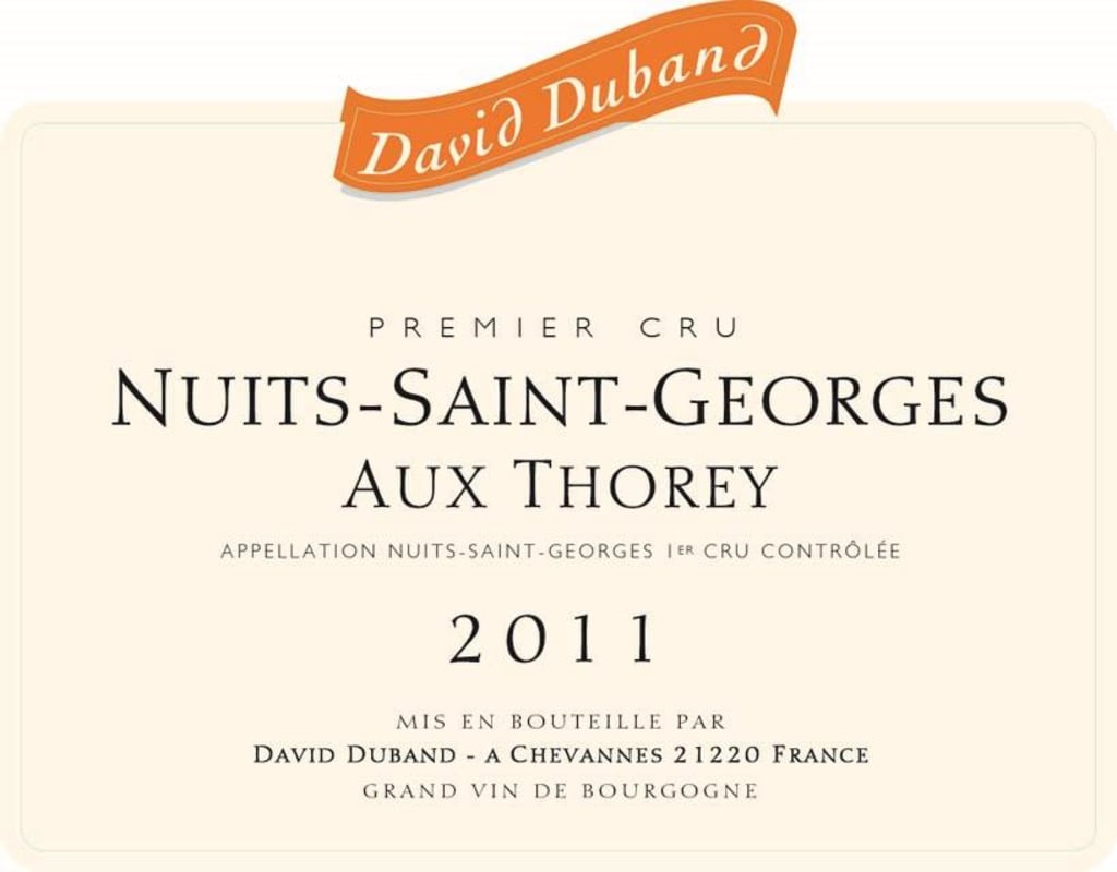 David Duband Nuits-Saint-Georges Premier Cru Aux Thorey 2011 Front Label
