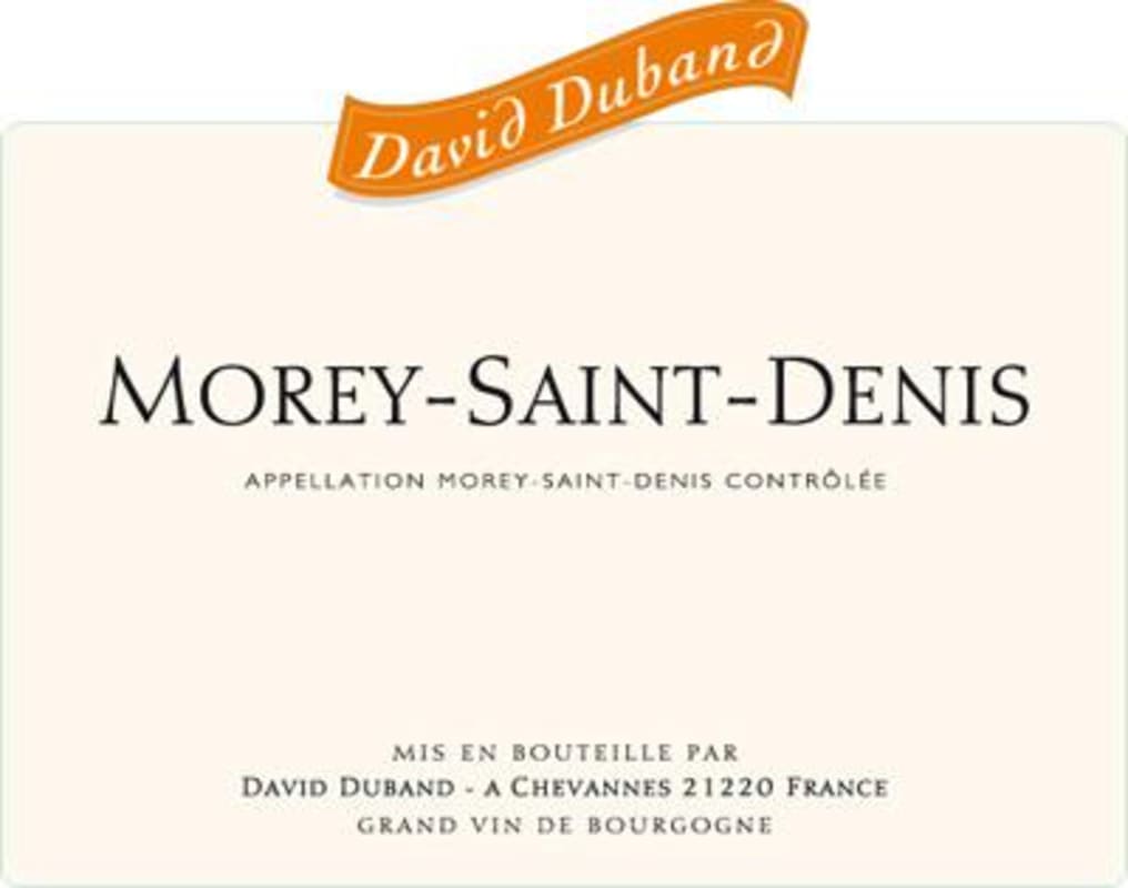David Duband Morey-Saint-Denis 2010 Front Label