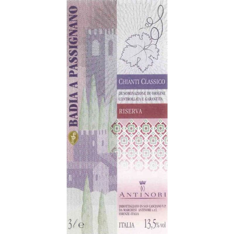 Marchesi Antinori Badia a Passignano Chianti Classico Reserva 2005 Front Label