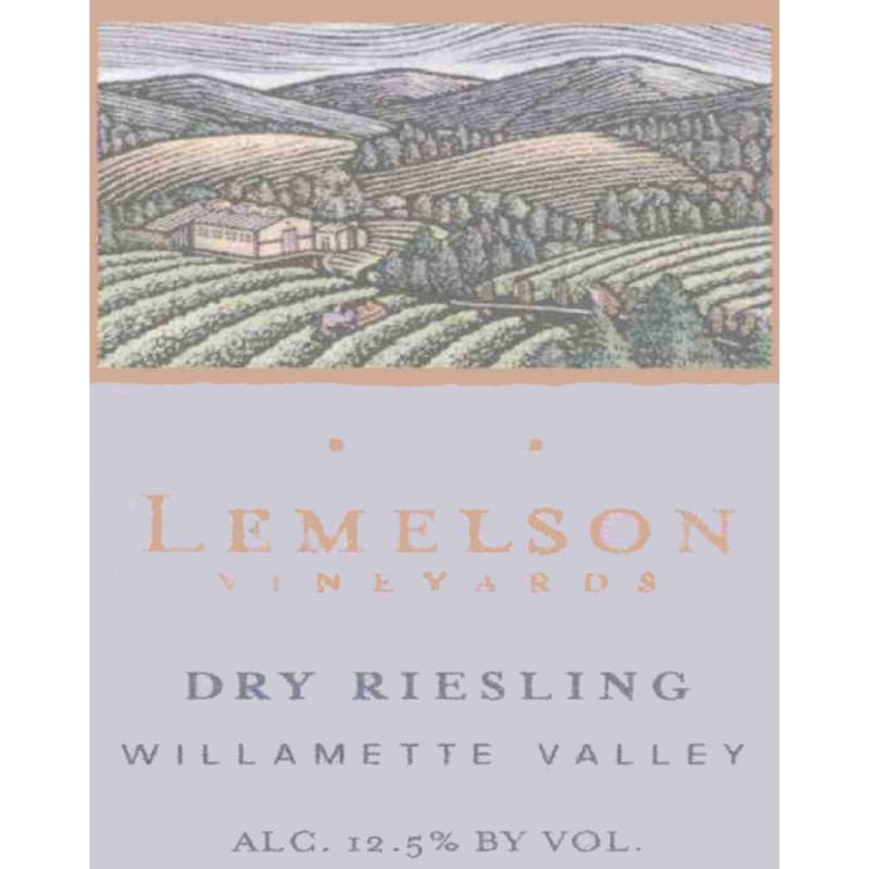 Lemelson Dry Riesling 2008 Front Label