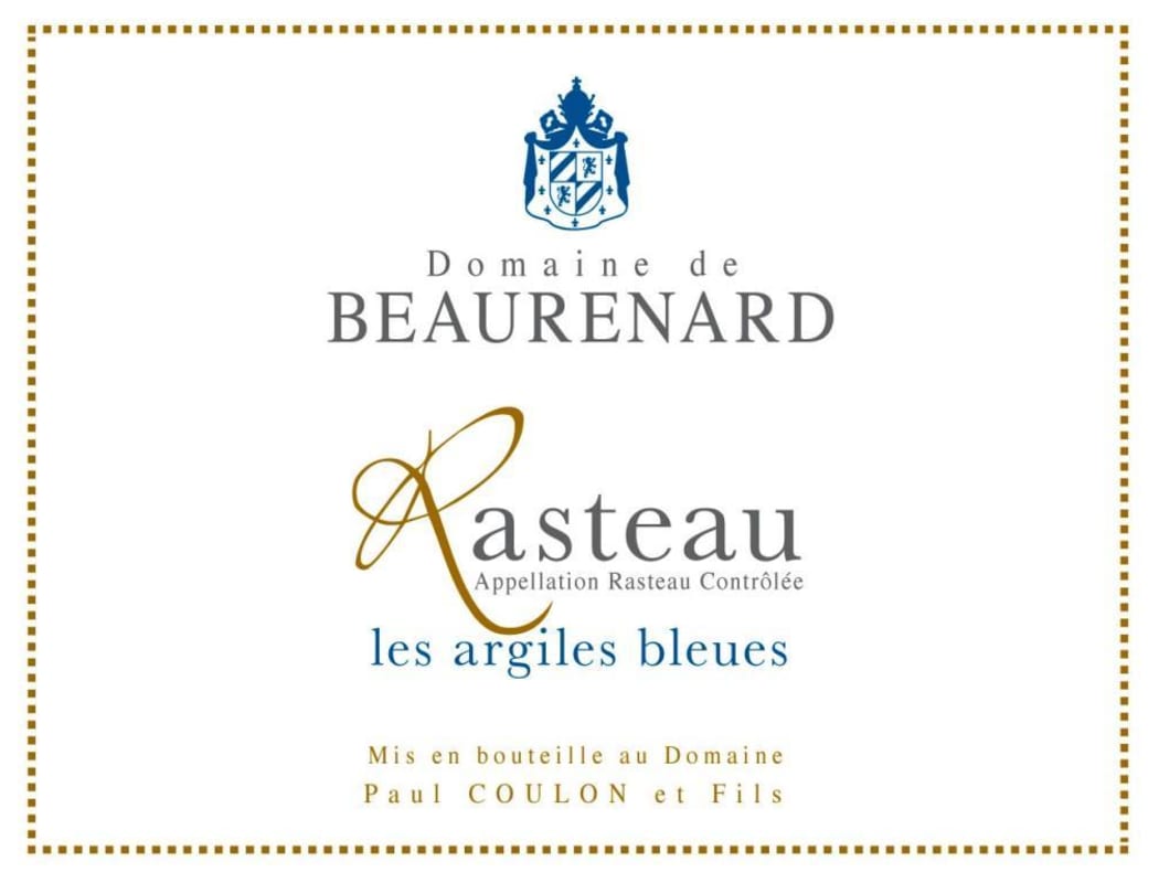 Domaine de Beaurenard Rasteau Les Argiles Bleues 2014 Front Label