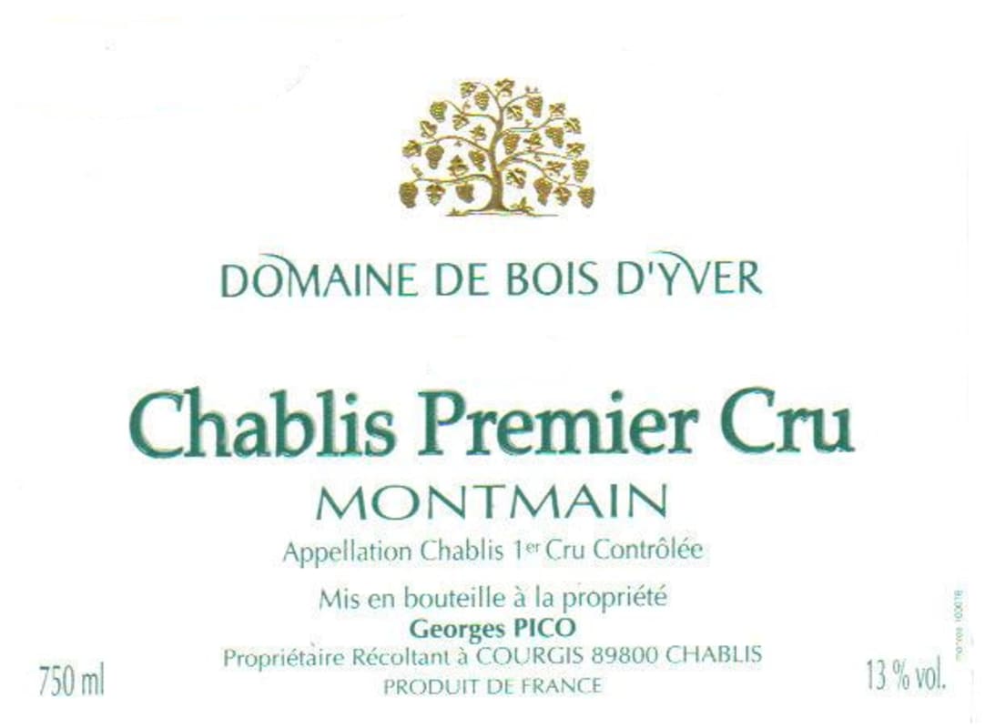 Bois d'Yver Chablis Montmains Premier Cru 2007 Front Label