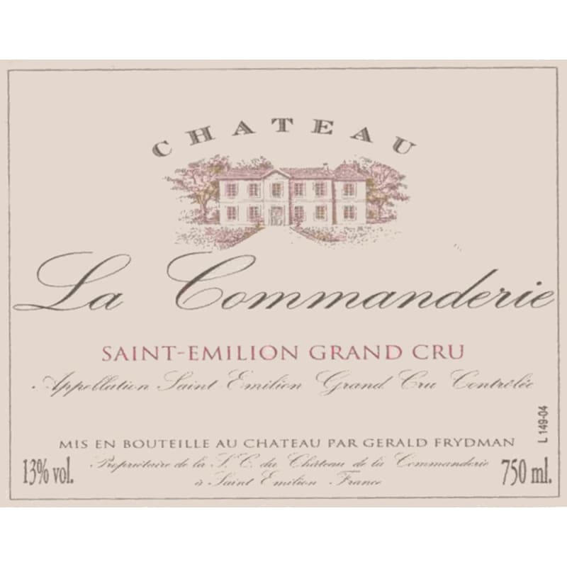 Chateau La Commanderie 2007 Front Label