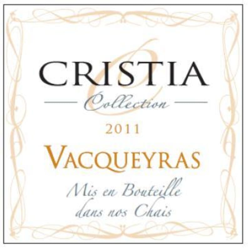 Domaine de Cristia Collection Vacqueyras 2011 Front Label