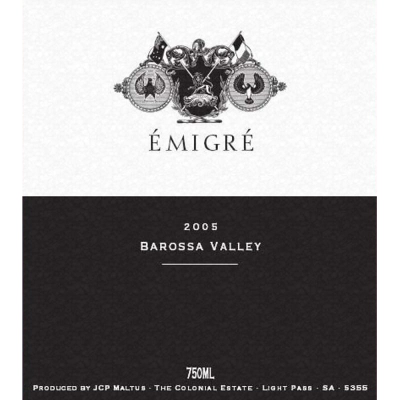 The Colonial Estate Emigre 2005 Front Label