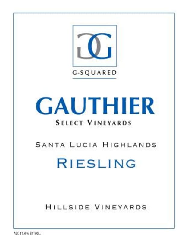 Gauthier Hillside Vineyard Riesling 2011 Front Label