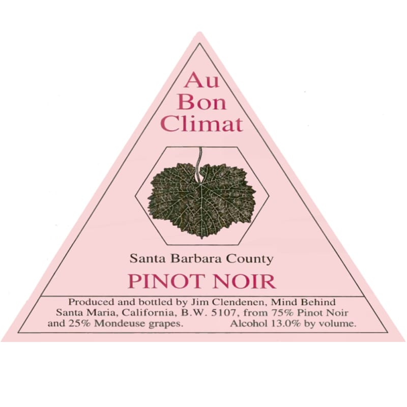 Au Bon Climat Santa Barbara Pinot Noir 2008 Front Label