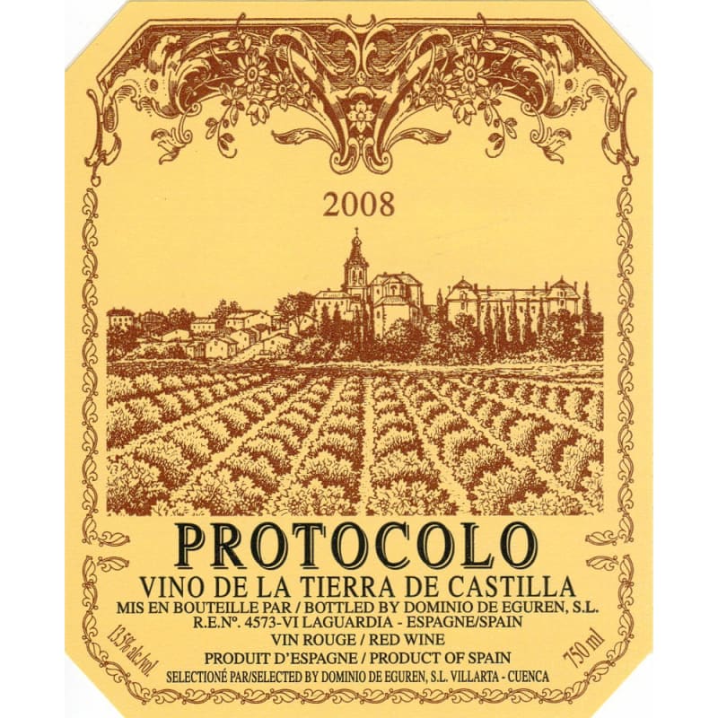 Dominio de Eguren Protocolo Tinto 2008 Front Label