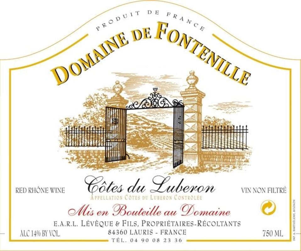 Dom. de Fontenille Luberon 2009 Front Label