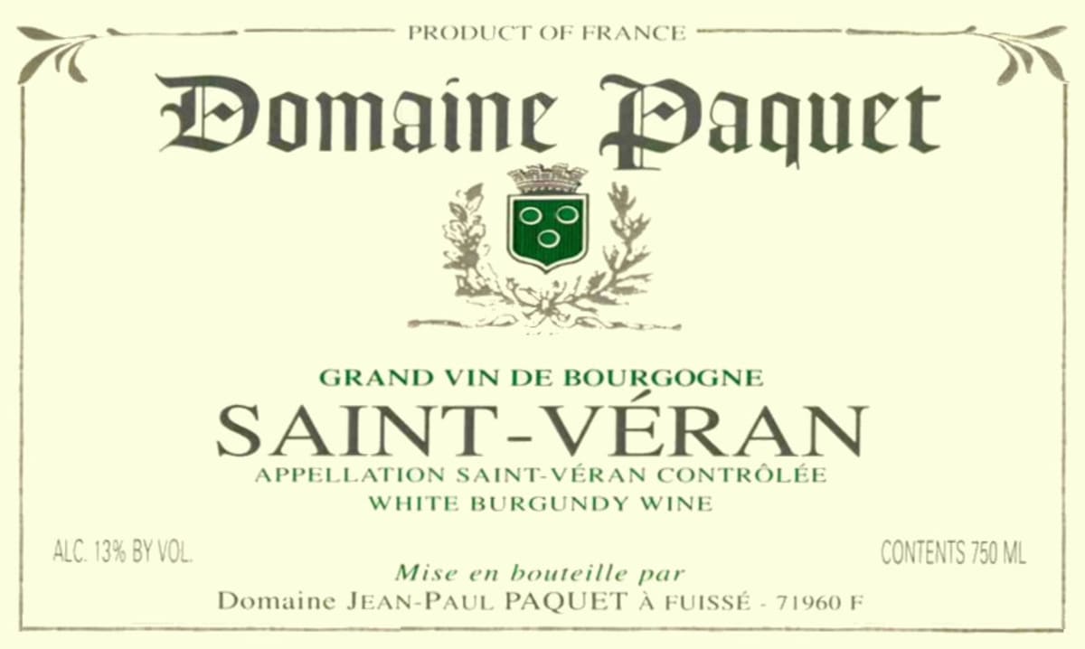 Dom. Fussiacus Saint-Veran 2015 Front Label