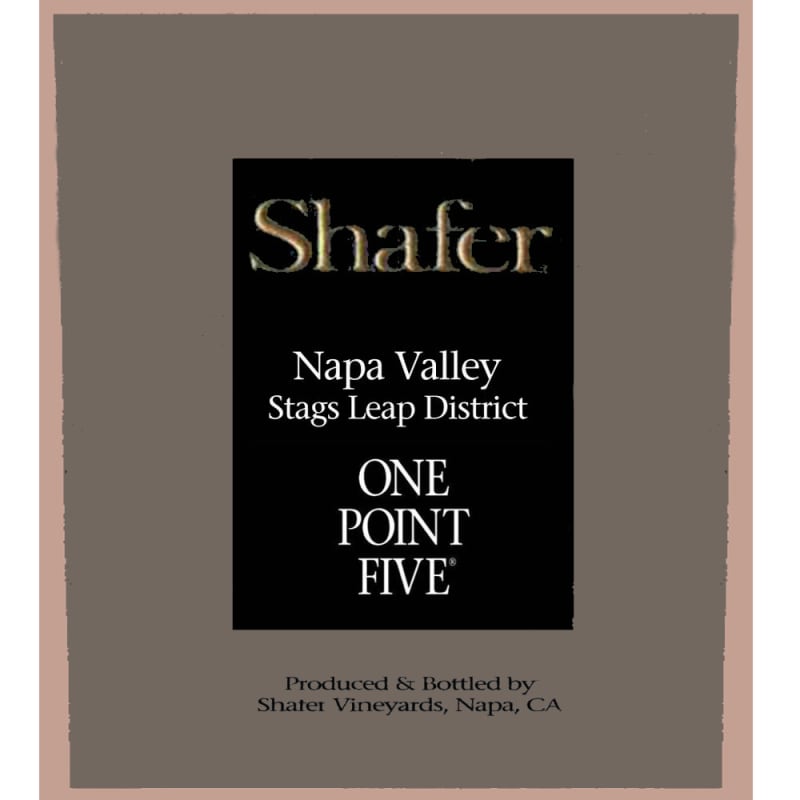 Shafer One Point Five Cabernet Sauvignon 2007 Front Label
