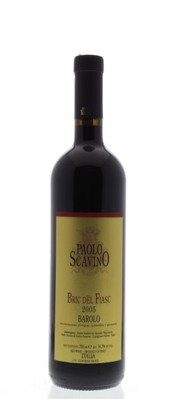 Paolo Scavino Barolo Bric del Fiasc 2005 Front Bottle Shot