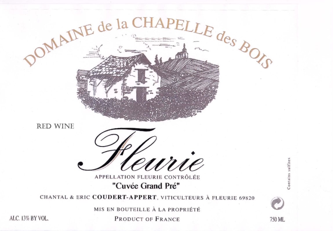 Domaine de la Chapelle des Bois Fleurie 2013 Front Label