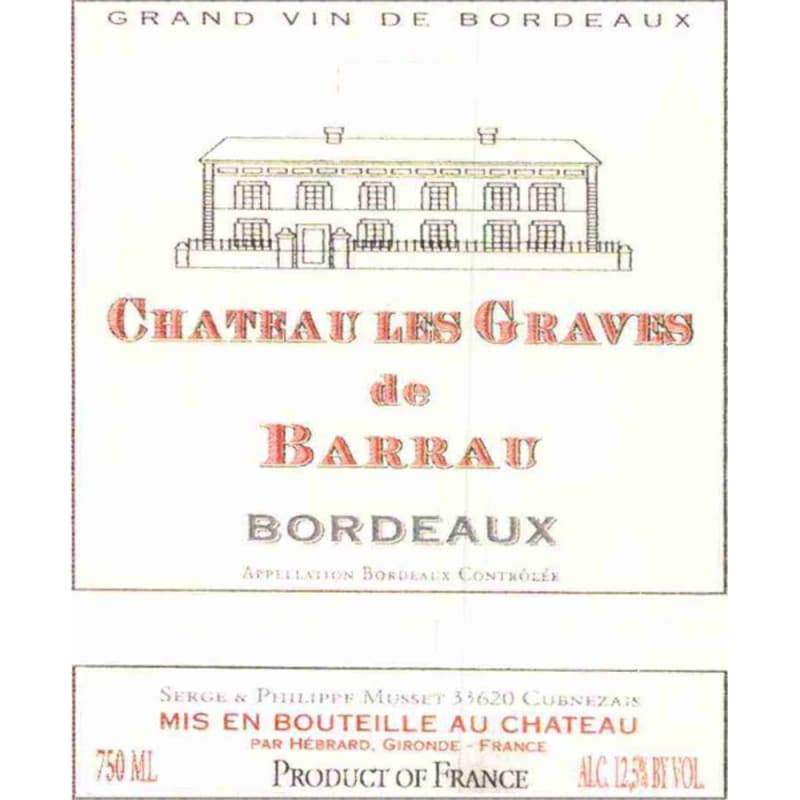 Chateau Les Graves de Barrau 2008 Front Label
