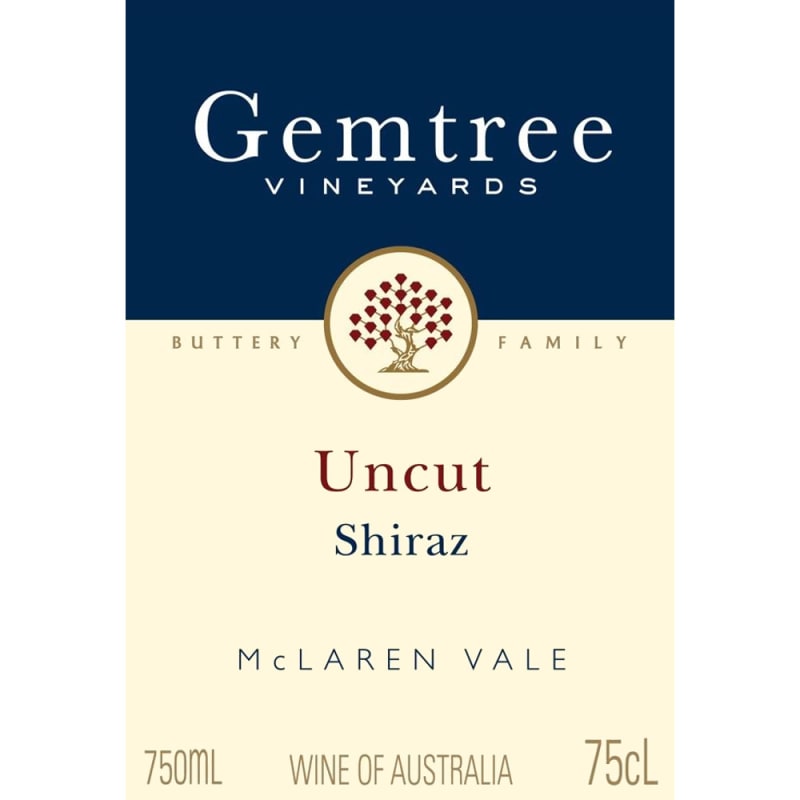 Gemtree Vineyards Uncut Shiraz 2008 Front Label
