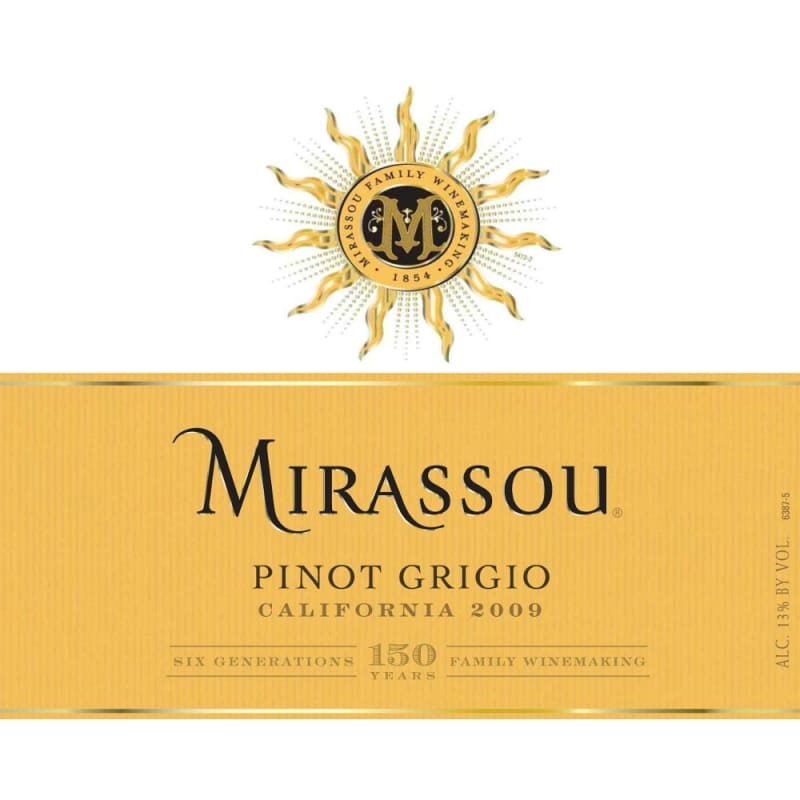 Mirassou Pinot Grigio 2009 Front Label
