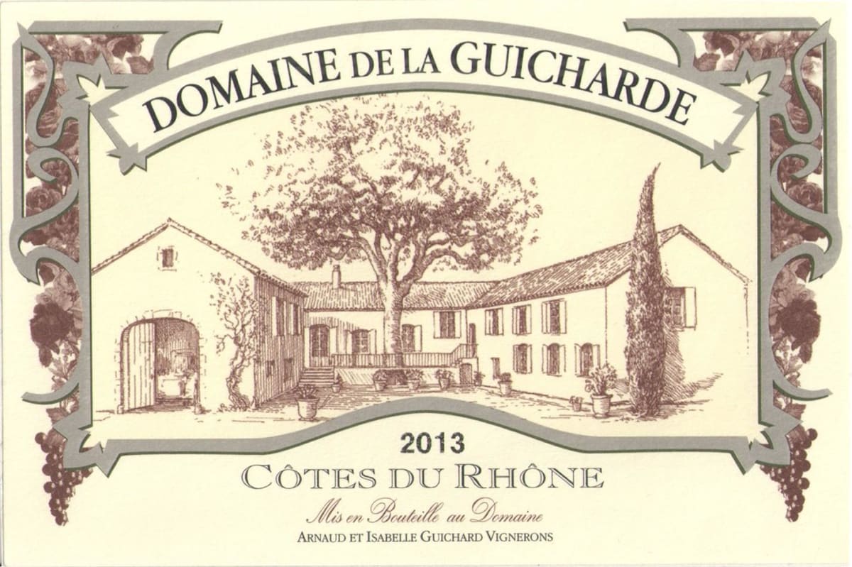 Domaine de la Guicharde Cotes du Rhone 2013 Front Label