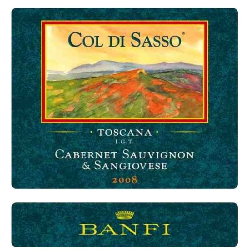 Banfi Col di Sasso 2008 Front Label