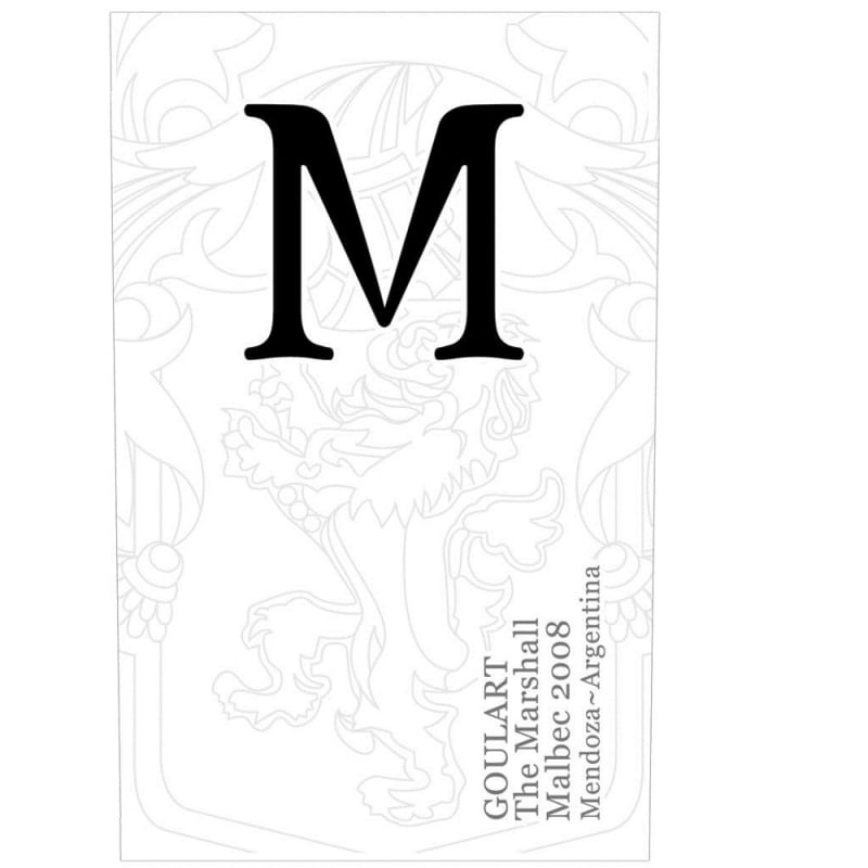Bodega Goulart The Marshall Malbec 2008 Front Label