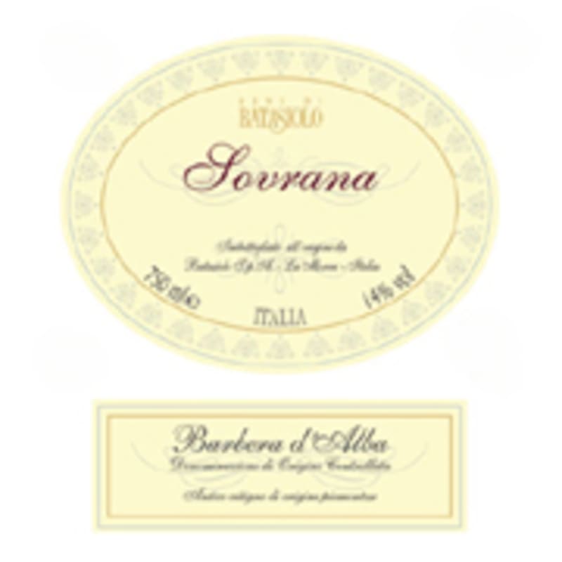 Beni di Batasiolo Barbera d'Alba Sovrana 2007 Front Label