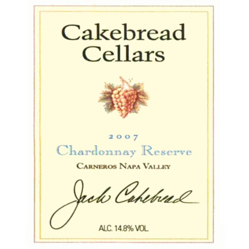 Cakebread Reserve Chardonnay 2007 Front Label