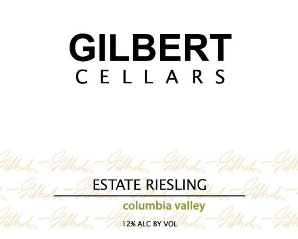 Gilbert Cellars Estate Riesling Valley 2012 Front Label