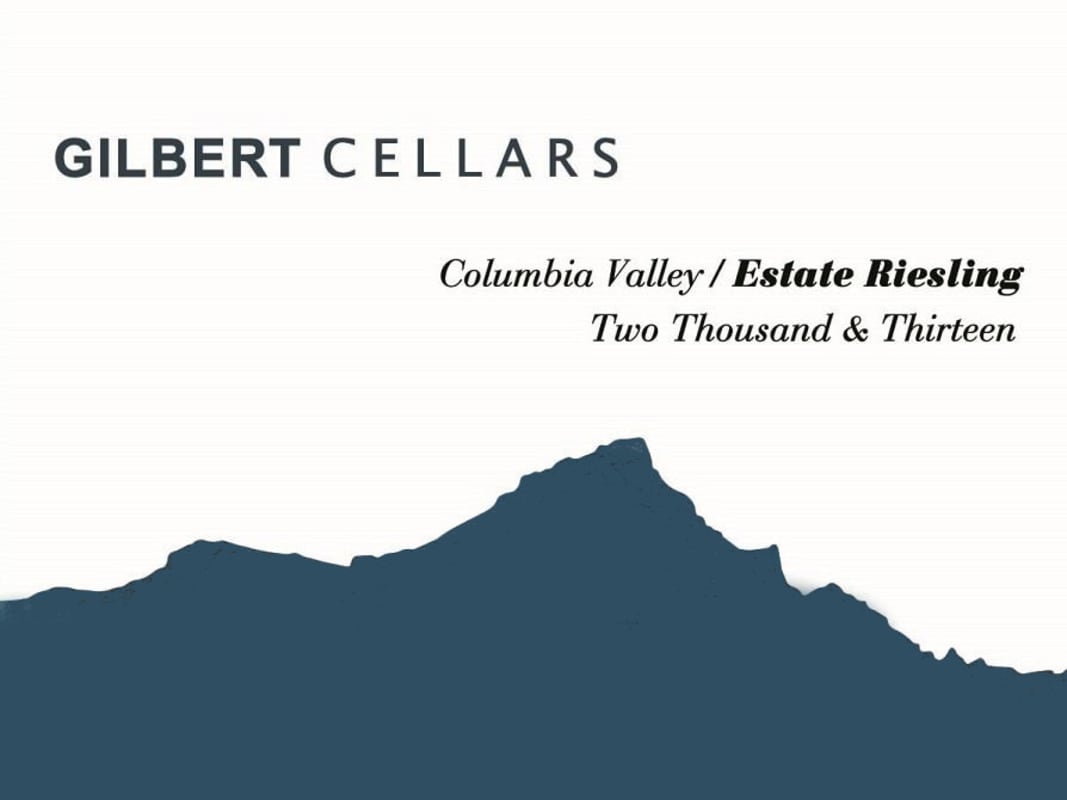 Gilbert Cellars Estate Riesling Valley 2013 Front Label