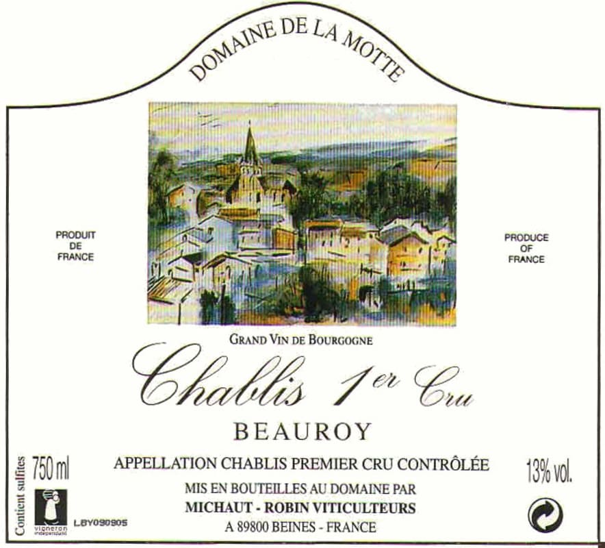 Dom. de la Motte Chablis Le Beauroy Premier Cru 2011 Front Label
