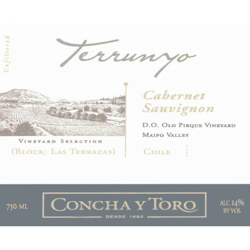 Terrunyo Cabernet Sauvignon 2007 Front Label
