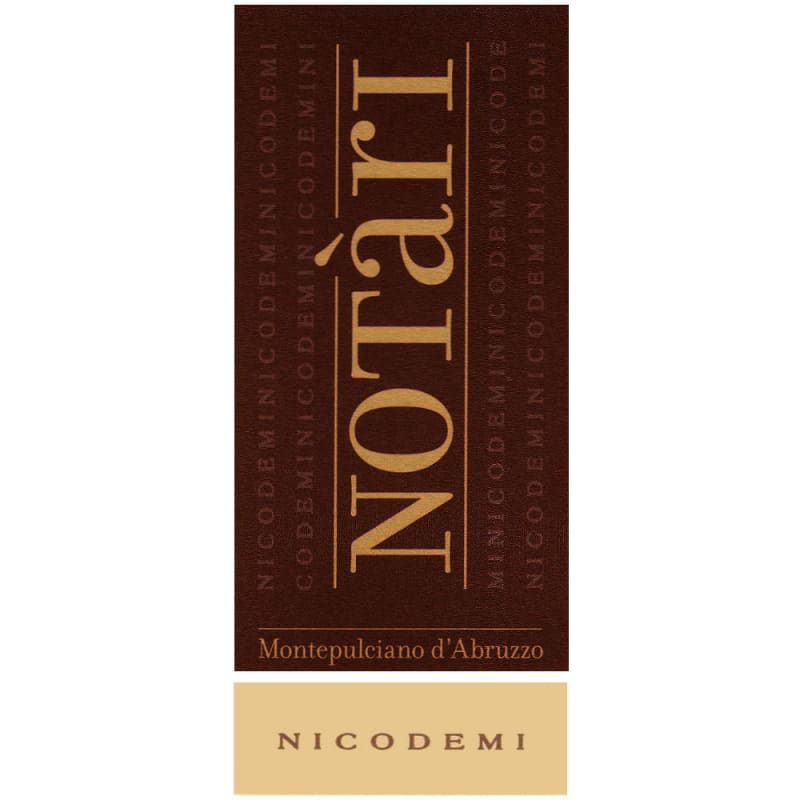 Nicodemi Notari Montepulciano d'Abruzzo Colline Teramane 2006 Front Label