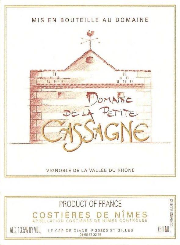 Domaine de la Petite Cassagne Costieres de Nimes 2013 Front Label