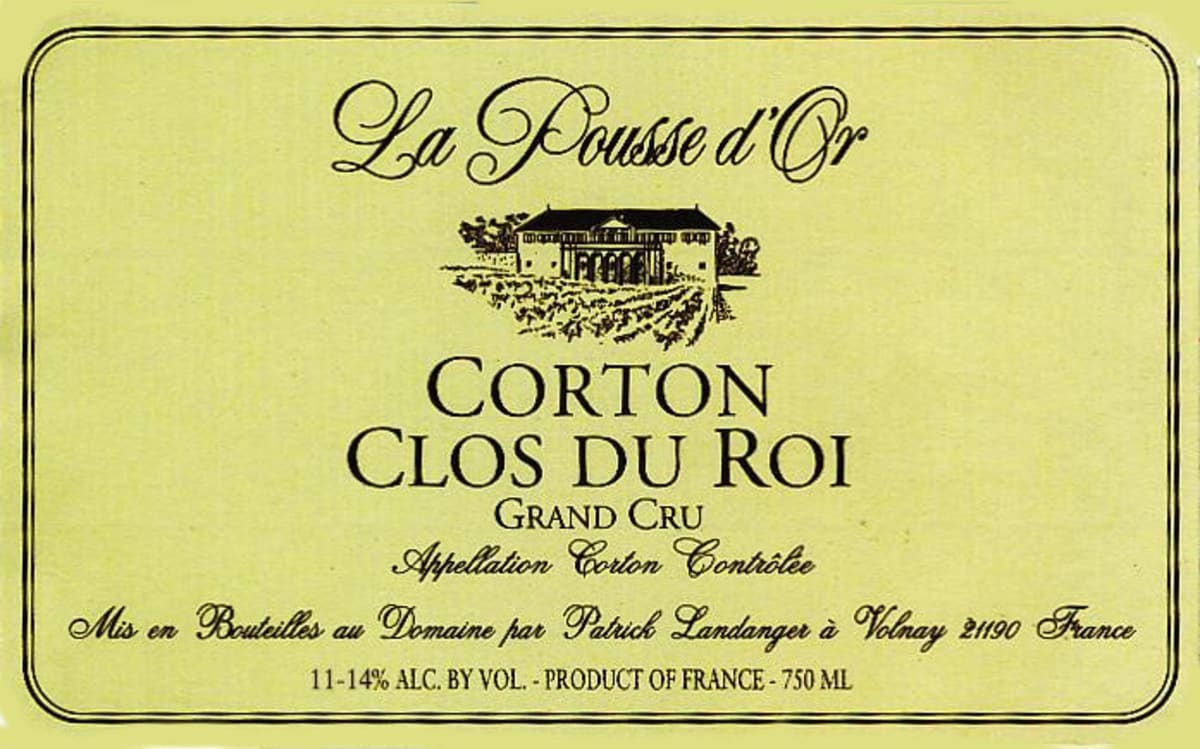 Domaine de la Pousse d'Or Cote de Beaune Clos du Roi Grand Cru 2013 Front Label