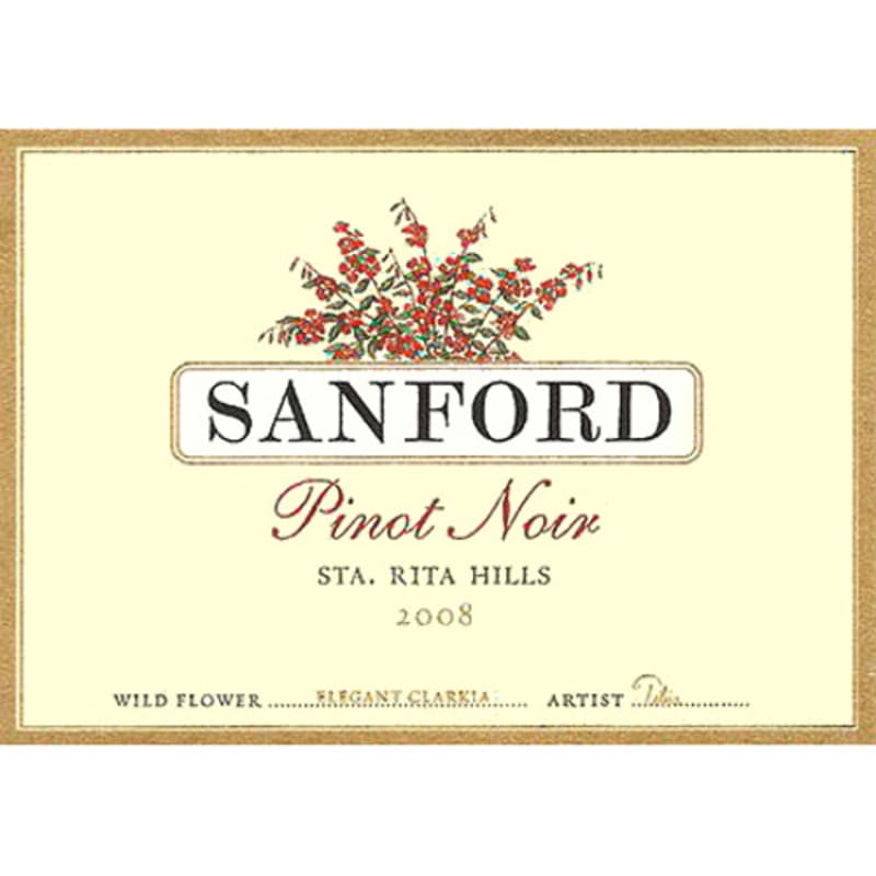 Sanford Sta. Rita Hills Pinot Noir 2008 Front Label