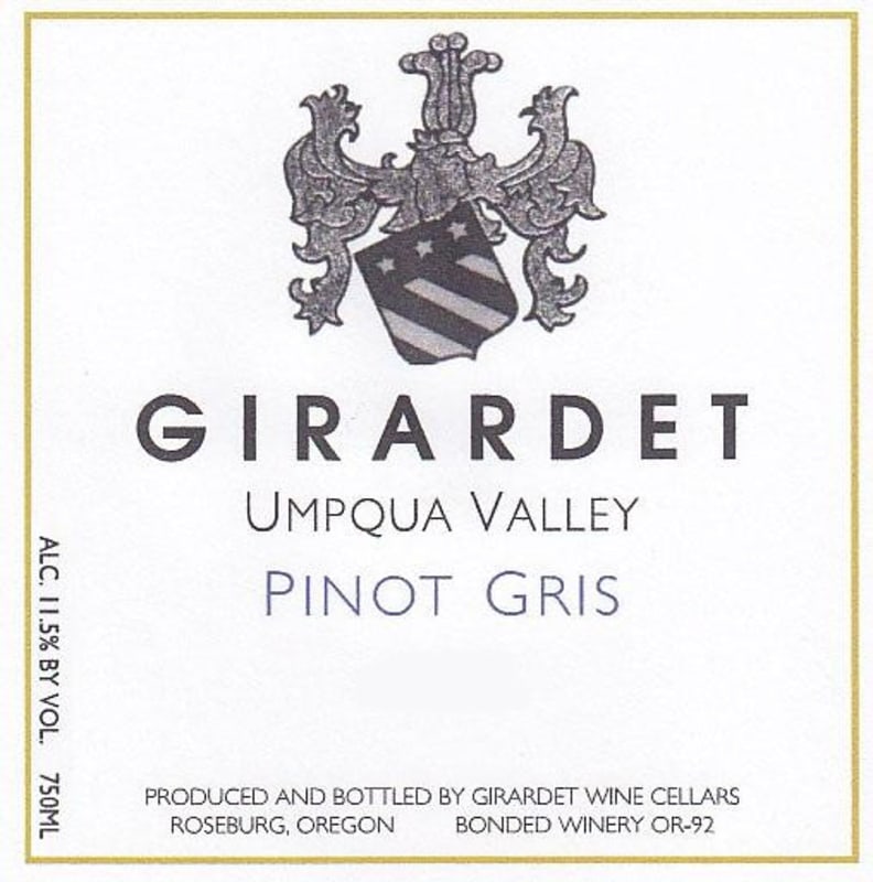 Girardet Pinot Gris 2013 Front Label