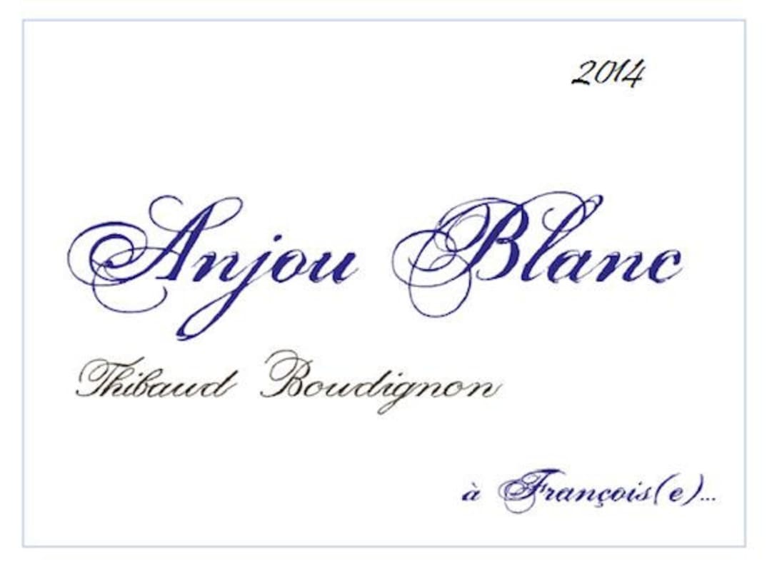 Chateau Soucherie Thibaud Boudignon Anjou Blanc 2014 Front Label