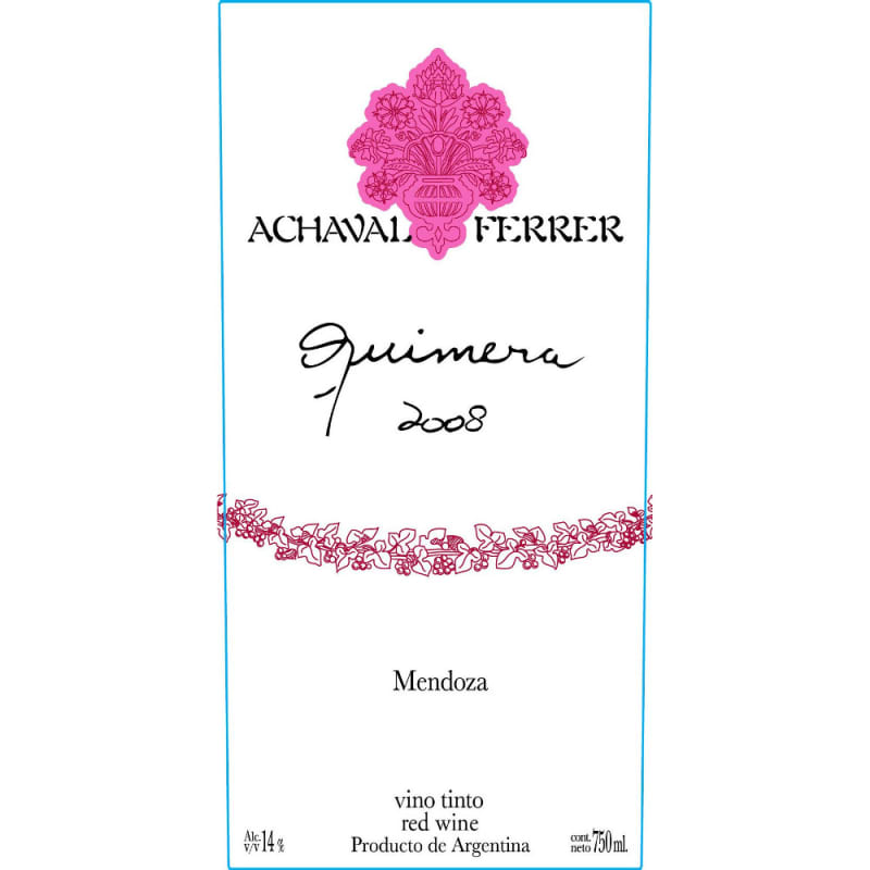 Achaval Ferrer Quimera 2008 Front Label