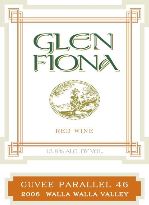 Glen Fiona Cuvee Parallel 46 2006 Front Label