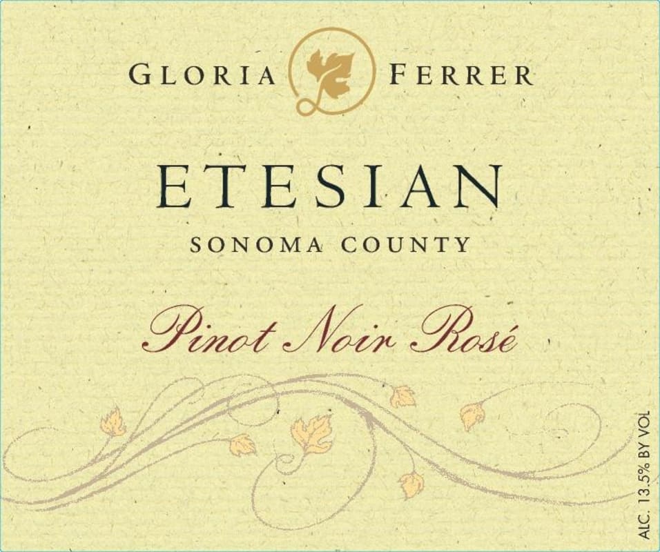 Gloria Ferrer Etesian Pinot Noir Rose 2014 Front Label