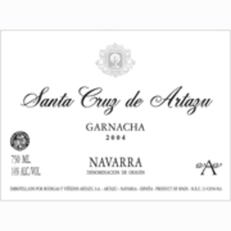 Artazu Santa Cruz de Artazu 2004 Front Label
