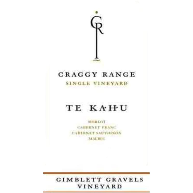 Craggy Range Winery Te Kahu Gimblett Gravels Vineyard 2008 Front Label
