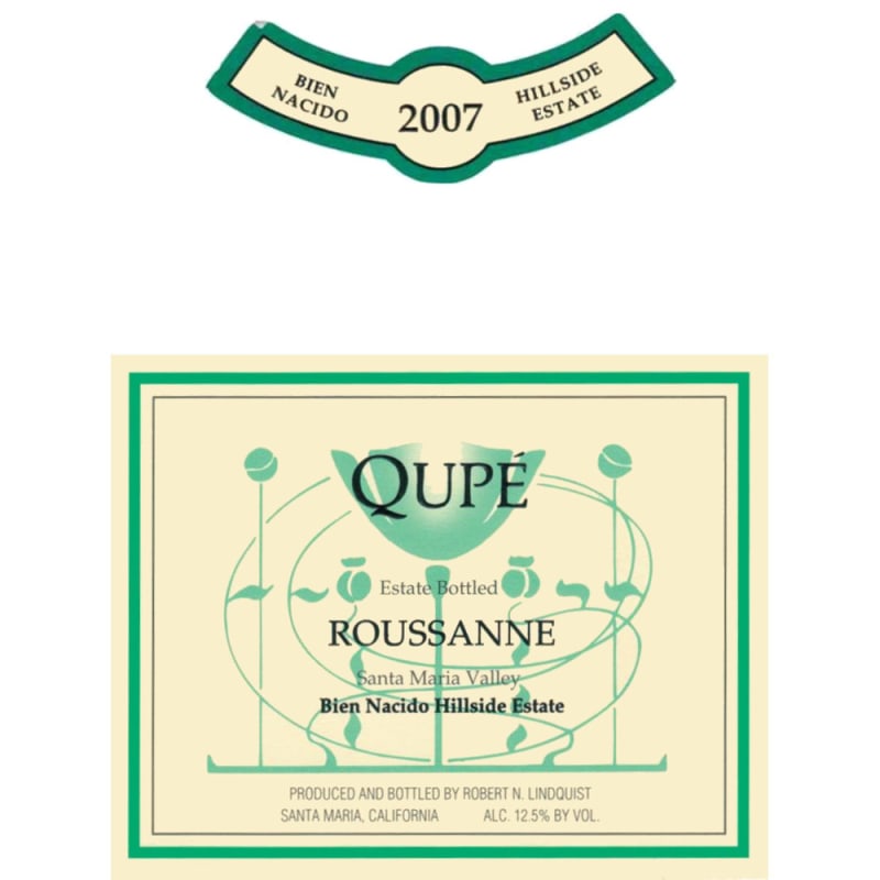 Qupe Roussanne 2007 Front Label