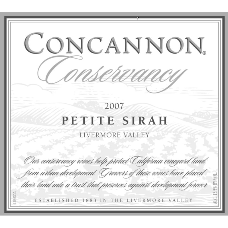 Concannon Conservancy Petite Sirah 2007 Front Label