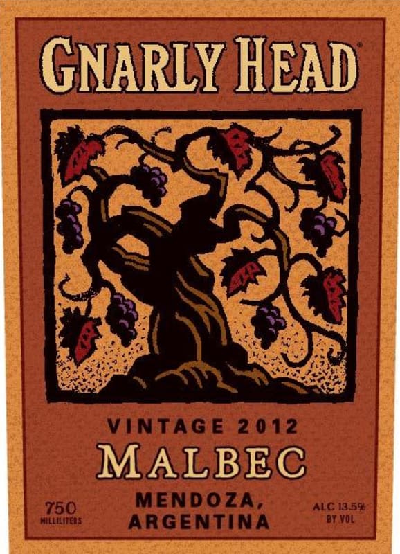 Gnarly Head Mendoza Malbec 2012 Front Label
