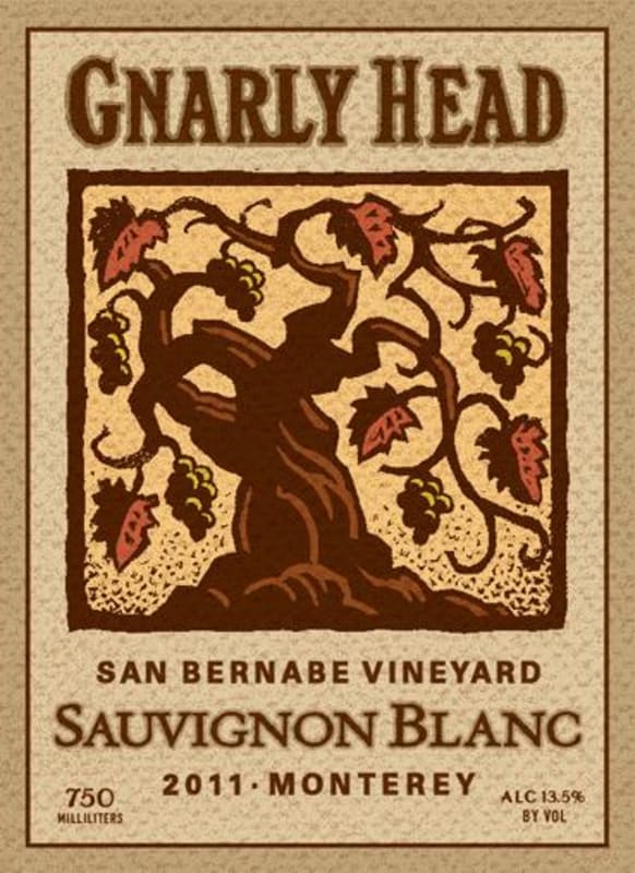 Gnarly Head San Bernabe Vineyard Sauvignon Blanc 2011 Front Label