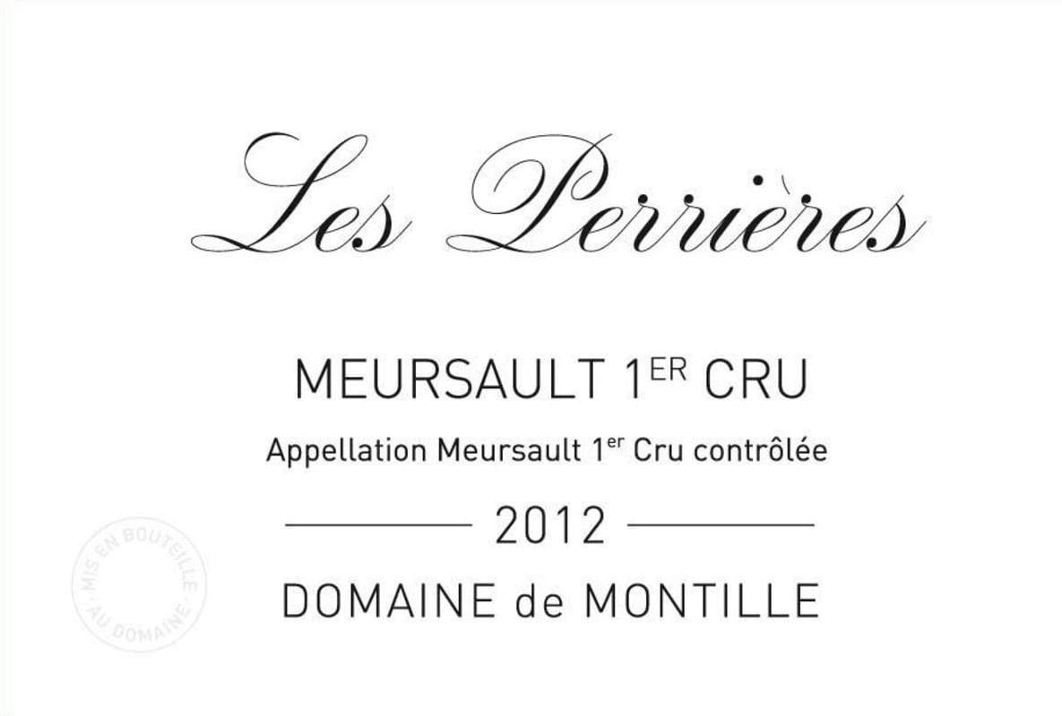 Domaine de Montille Meursault Les Perrieres Premier Cru 2012 Front Label