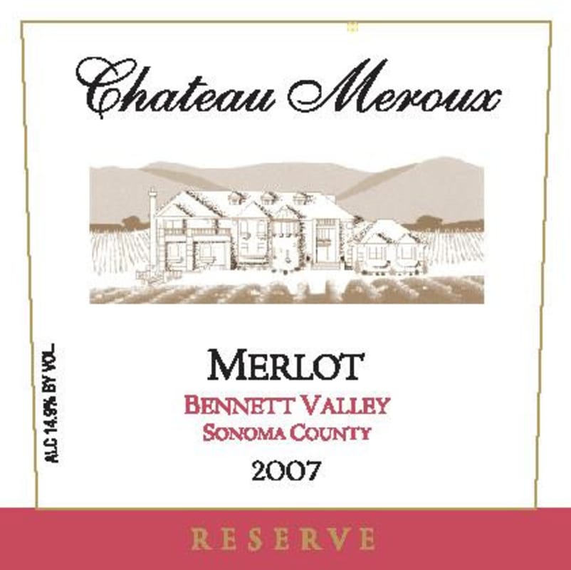 Gnekow Family Winery Chateau Meroux Reserve Merlot 2007 Front Label