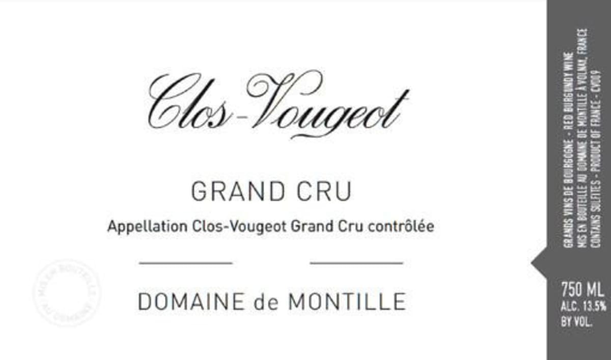 Domaine de Montille Clos-Vougeot Grand Cru 2009 Front Label